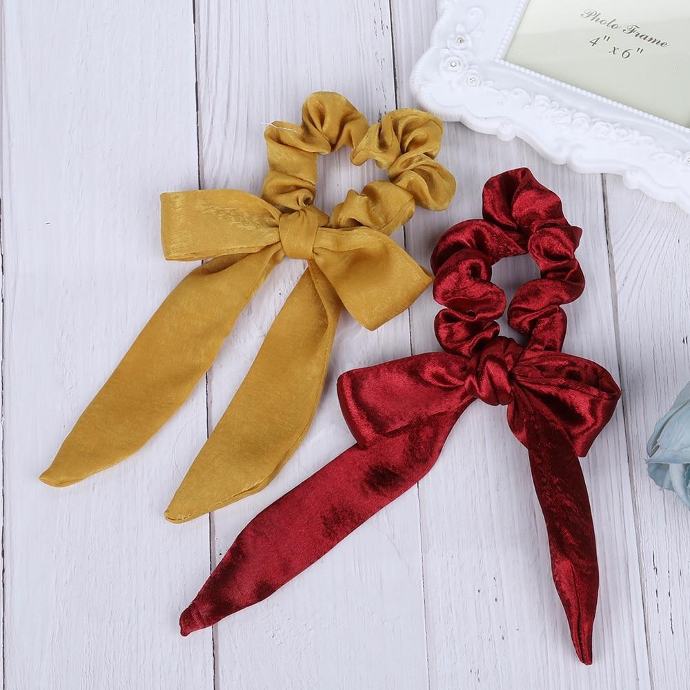 AWAYTR™ Stylish Elastic Hair-Bow Scrunchy - Indigo-Temple