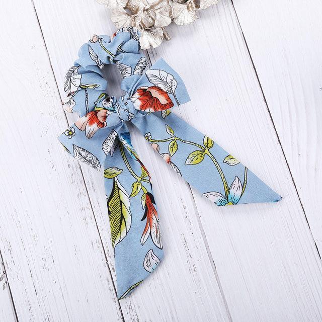 AWAYTR™ Stylish Elastic Hair-Bow Scrunchy - Indigo-Temple