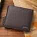 JINBAOLAI™ Genuine Leather Bi-Fold Wallet - Indigo-Temple