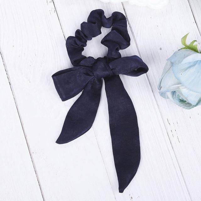AWAYTR™ Stylish Elastic Hair-Bow Scrunchy - Indigo-Temple