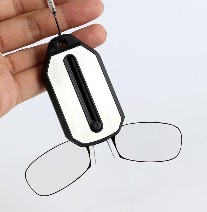 Flex-Grip Folding Glasses with Keychain Case - Indigo-Temple