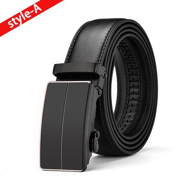 Smart Automatic Genuine Leather Belts For Men - Indigo-Temple