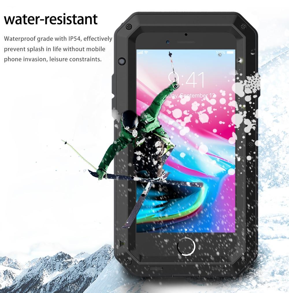Shockproof Waterproof Aluminum Case + Gorilla Glass - Indigo-Temple