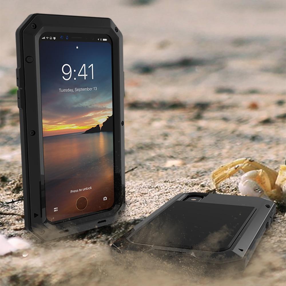 Shockproof Waterproof Aluminum Case + Gorilla Glass - Indigo-Temple