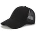 Glitter and Plain Women's Mesh Ponytail Cap - Indigo-Temple