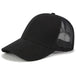 Glitter and Plain Women's Mesh Ponytail Cap - Indigo-Temple