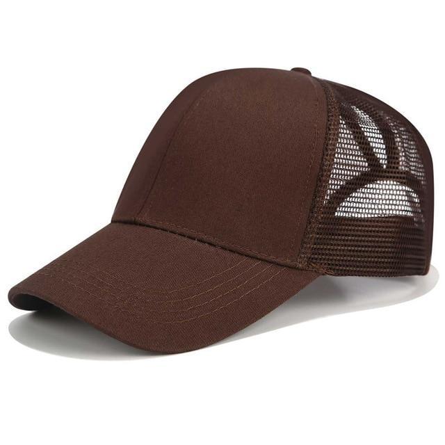 Glitter and Plain Women's Mesh Ponytail Cap - Indigo-Temple