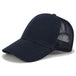 Glitter and Plain Women's Mesh Ponytail Cap - Indigo-Temple