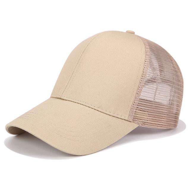 Glitter and Plain Women's Mesh Ponytail Cap - Indigo-Temple