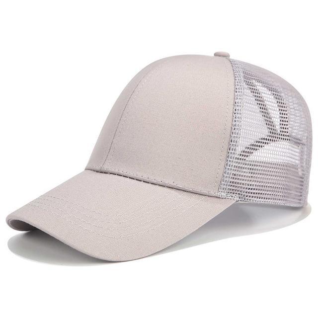 Glitter and Plain Women's Mesh Ponytail Cap - Indigo-Temple