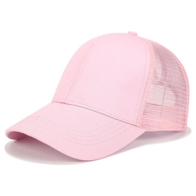 Glitter and Plain Women's Mesh Ponytail Cap - Indigo-Temple