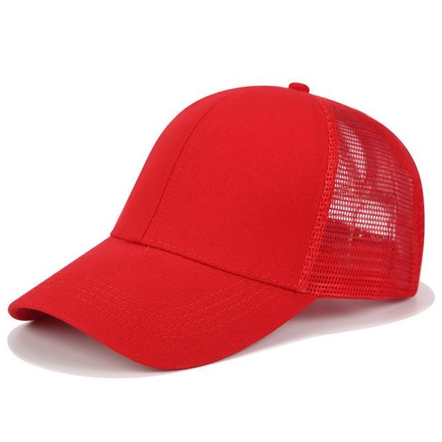 Glitter and Plain Women's Mesh Ponytail Cap - Indigo-Temple
