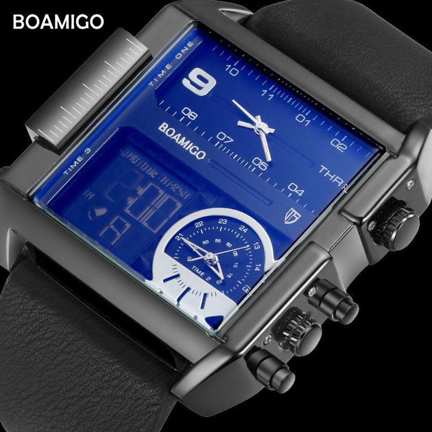 3-Timezone Luxury Sports Watch - Indigo-Temple