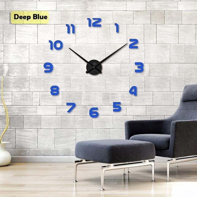 Decorative Modern 3D Wall Clock - Indigo-Temple
