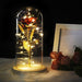 Beauty and the Beast LED Enchanted Rose in Glass Dome - Indigo-Temple
