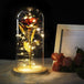Beauty and the Beast LED Enchanted Rose in Glass Dome - Indigo-Temple