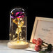 Beauty and the Beast LED Enchanted Rose in Glass Dome - Indigo-Temple