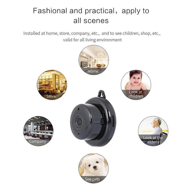 MINI WIFI 1080P  IP Camera With Night Vision - Indigo-Temple