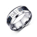 Engraved Symbol Carbon Fiber Blue-Glow Ring - Indigo-Temple