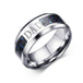Engraved Symbol Carbon Fiber Blue-Glow Ring - Indigo-Temple