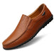 Flexible Genuine Leather Anti-slip Oxford Style Men Shoes - Indigo-Temple