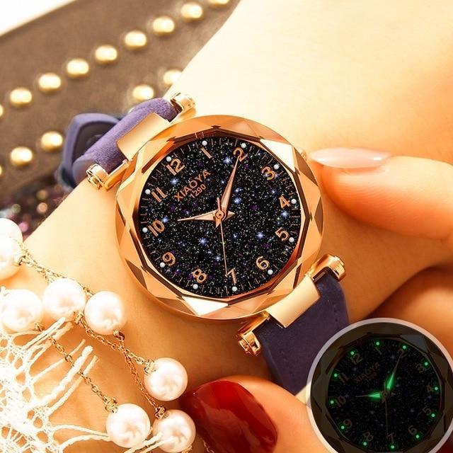 Luxurious Sparkly Women's Watch - Indigo-Temple