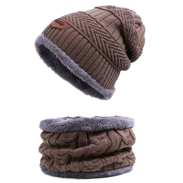 WindWarrior™ Wool Hat and Scarf Winter  Set - Indigo-Temple