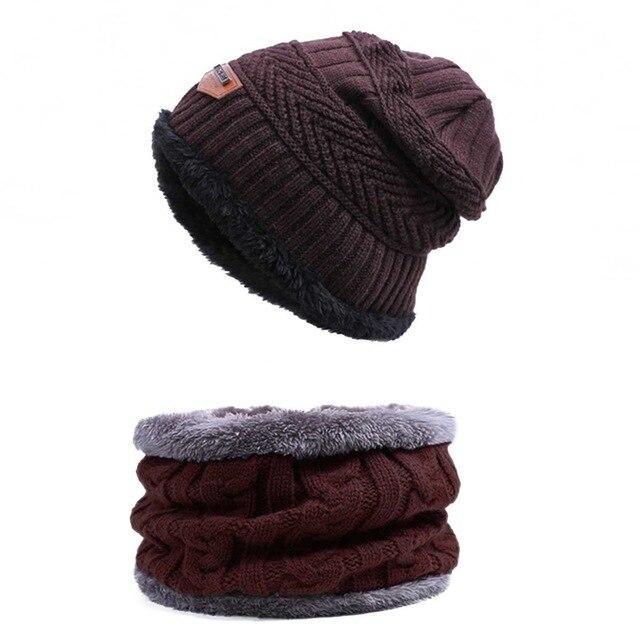 WindWarrior™ Wool Hat and Scarf Winter  Set - Indigo-Temple