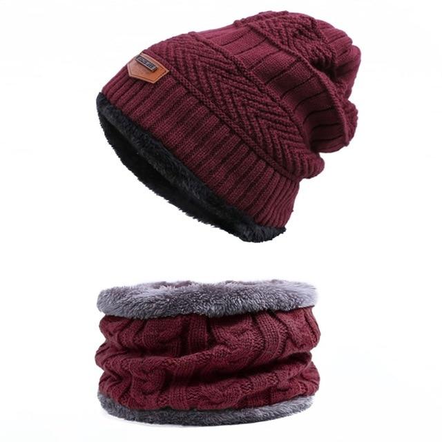 WindWarrior™ Wool Hat and Scarf Winter  Set - Indigo-Temple