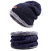 WindWarrior™ Wool Hat and Scarf Winter  Set - Indigo-Temple