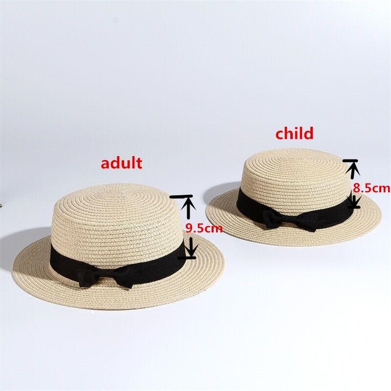 Women's Fashion Bow-Knot Straw Hat - Indigo-Temple