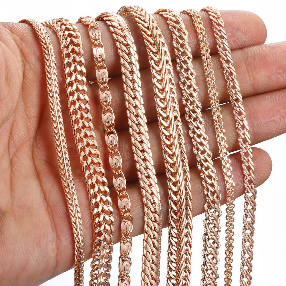 TrendsMax™ Rose Gold Unisex Chain-Link Bracelets - Indigo-Temple