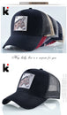 Stylish Animal Design Trucker Caps - Indigo-Temple