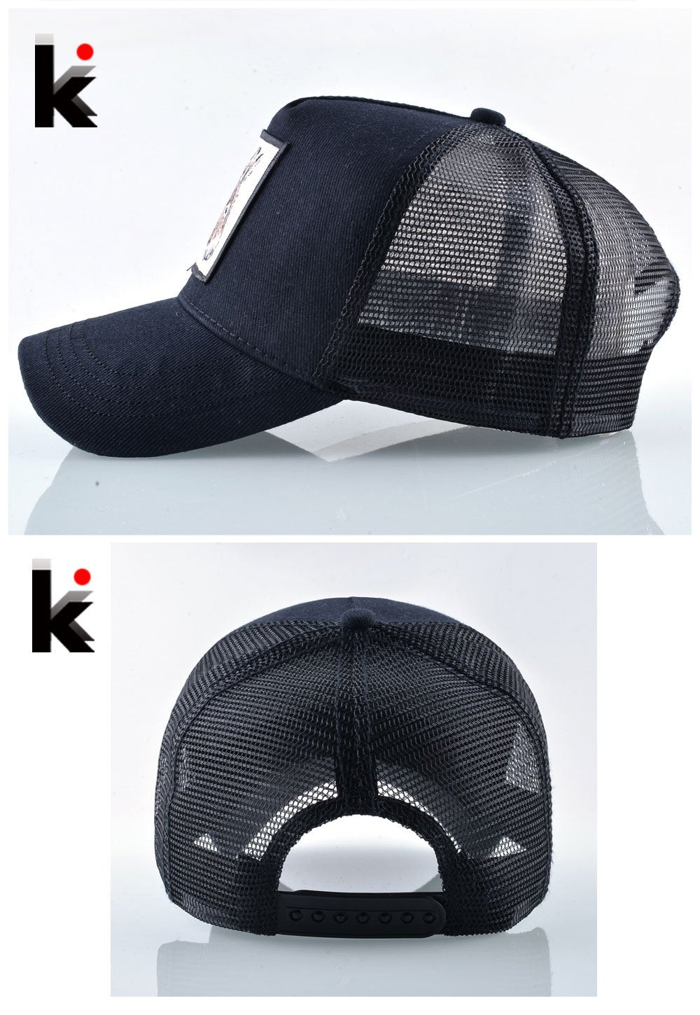 Stylish Animal Design Trucker Caps - Indigo-Temple