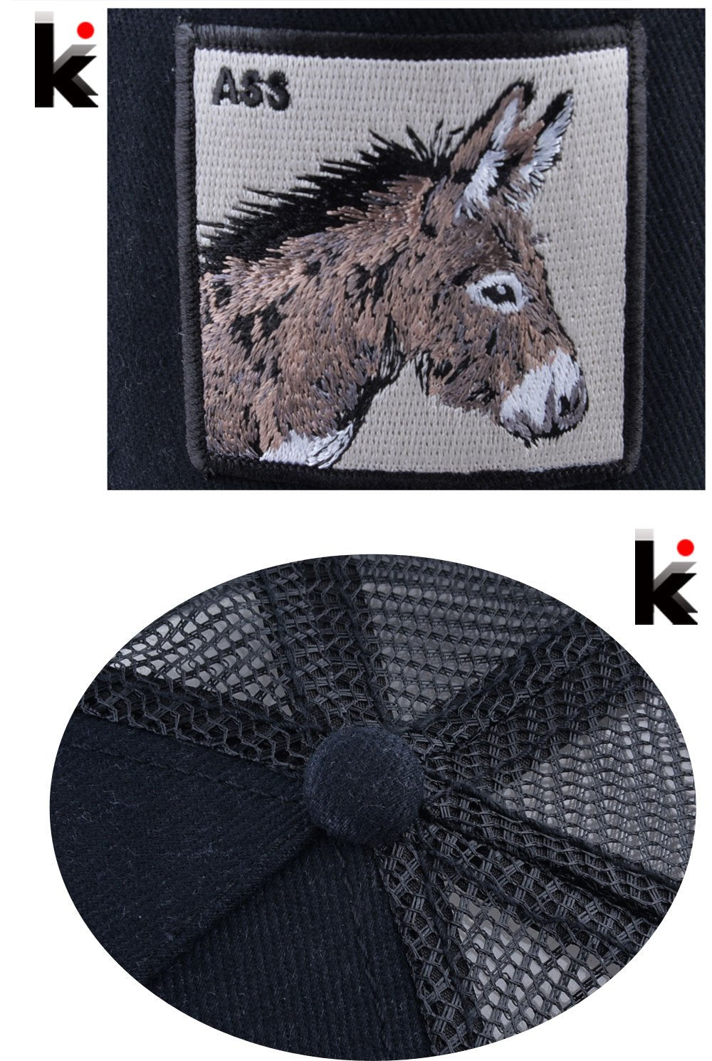 Stylish Animal Design Trucker Caps - Indigo-Temple