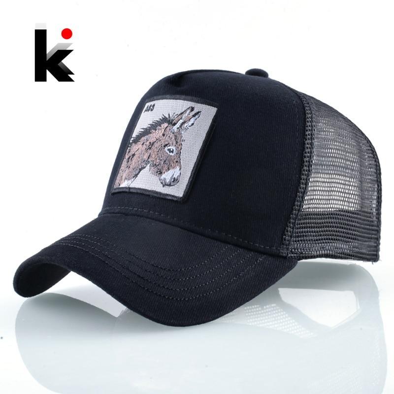 Stylish Animal Design Trucker Caps - Indigo-Temple