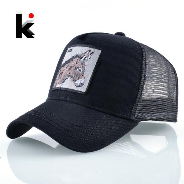 Stylish Animal Design Trucker Caps - Indigo-Temple