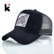 Stylish Animal Design Trucker Caps - Indigo-Temple