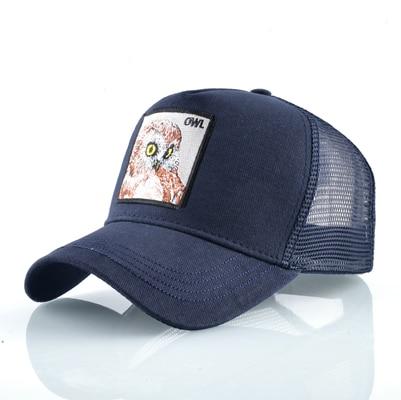Stylish Animal Design Trucker Caps - Indigo-Temple