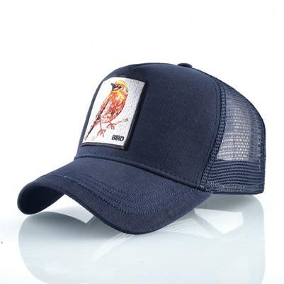Stylish Animal Design Trucker Caps - Indigo-Temple