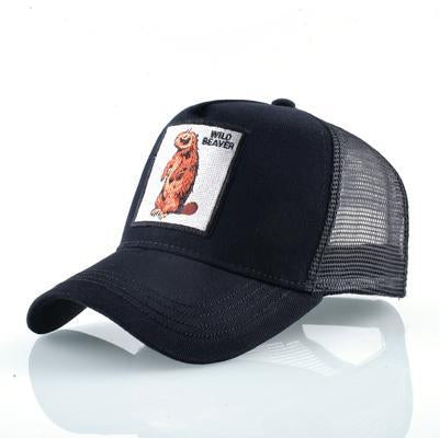 Stylish Animal Design Trucker Caps - Indigo-Temple