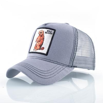Stylish Animal Design Trucker Caps - Indigo-Temple