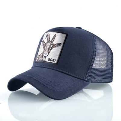Stylish Animal Design Trucker Caps - Indigo-Temple