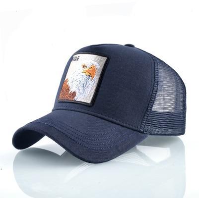 Stylish Animal Design Trucker Caps - Indigo-Temple
