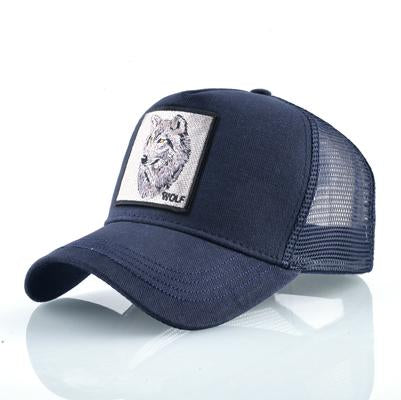 Stylish Animal Design Trucker Caps - Indigo-Temple