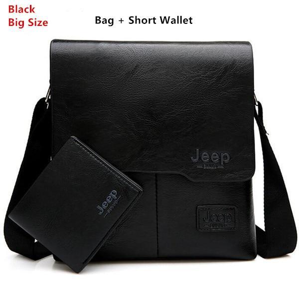 JEEP BULUO™ Leather Messenger Bag - Indigo-Temple