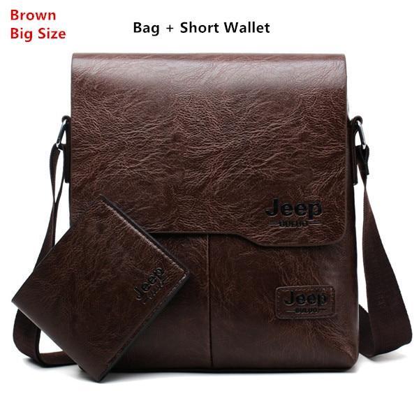 JEEP BULUO™ Leather Messenger Bag - Indigo-Temple