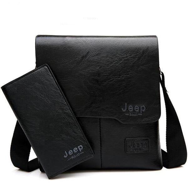 JEEP BULUO™ Leather Messenger Bag - Indigo-Temple