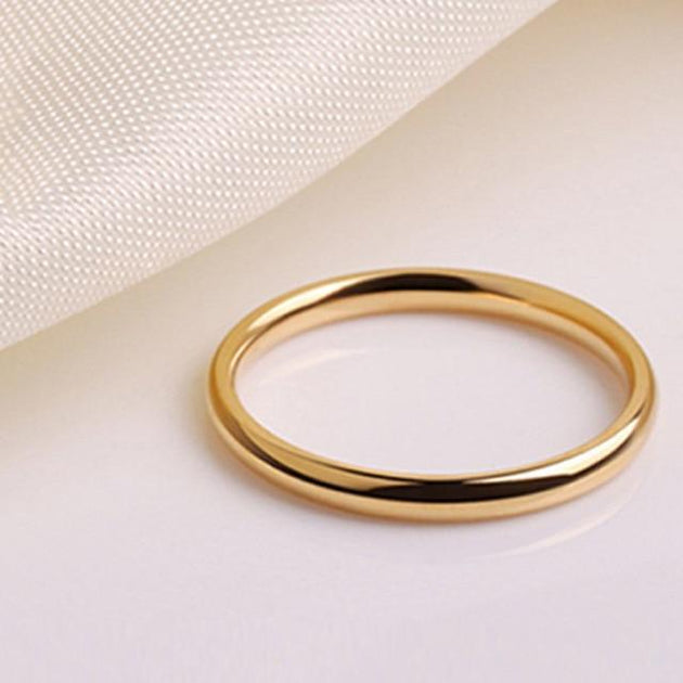 Elegant One-Piece Unisex Thin-Band Ring - Indigo-Temple