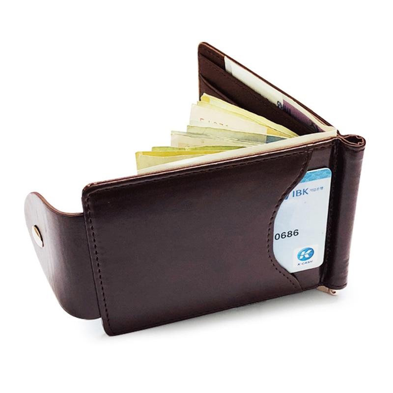 Snap-Closure Leather Bi-fold Wallet - Indigo-Temple